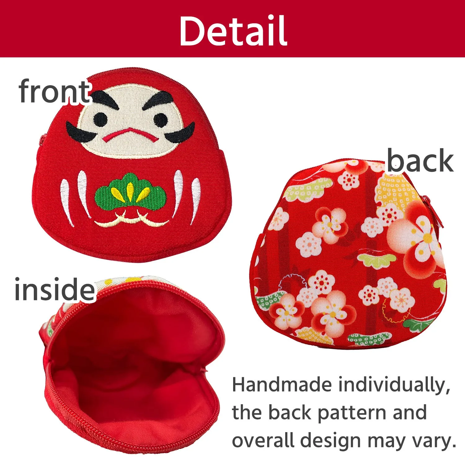 【1 pouch】 Daruma-shaped  Pouch