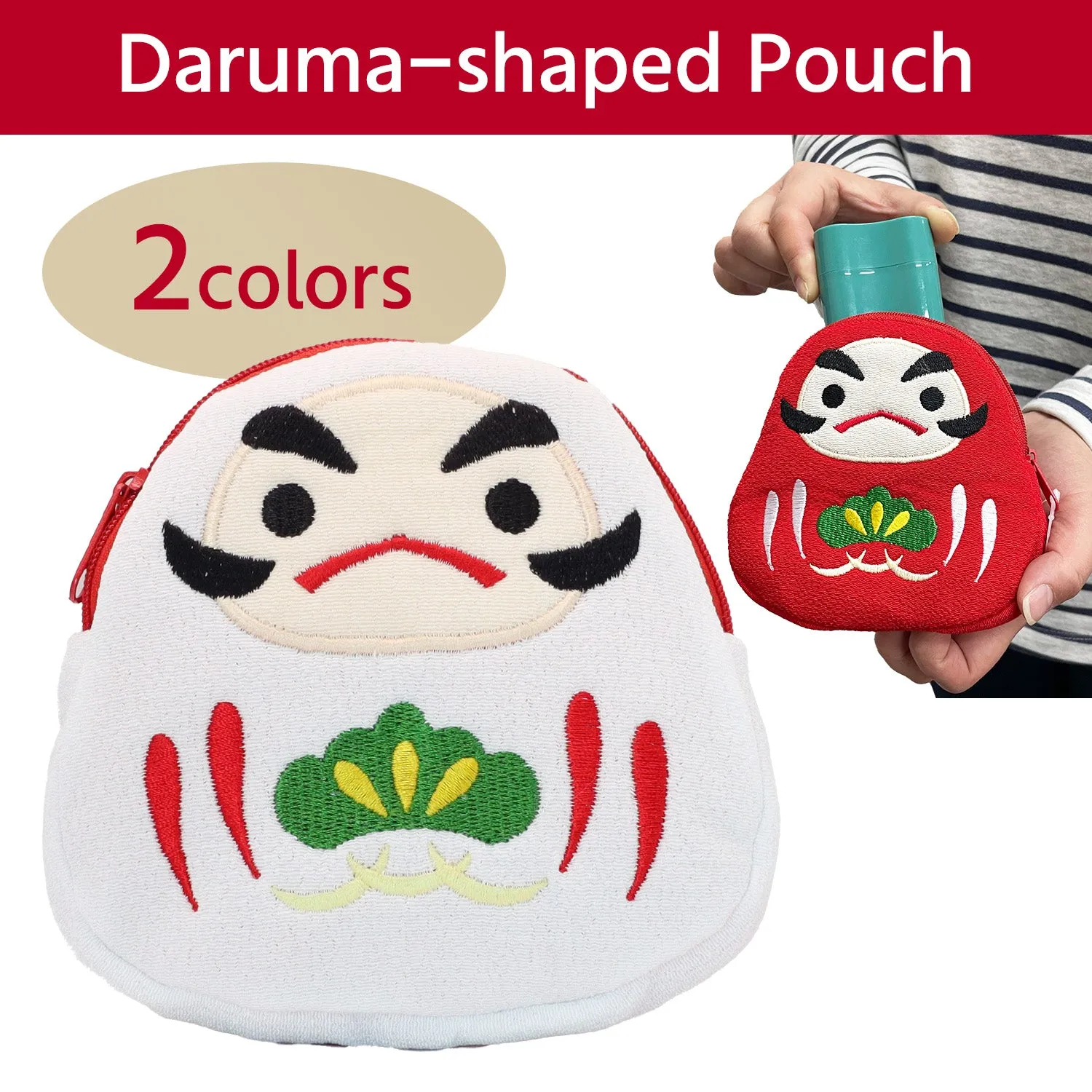 【1 pouch】 Daruma-shaped  Pouch