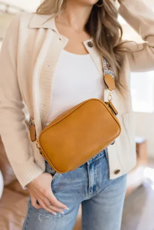 Anne Vegan Leather Camera Crossbody Purse Taupe