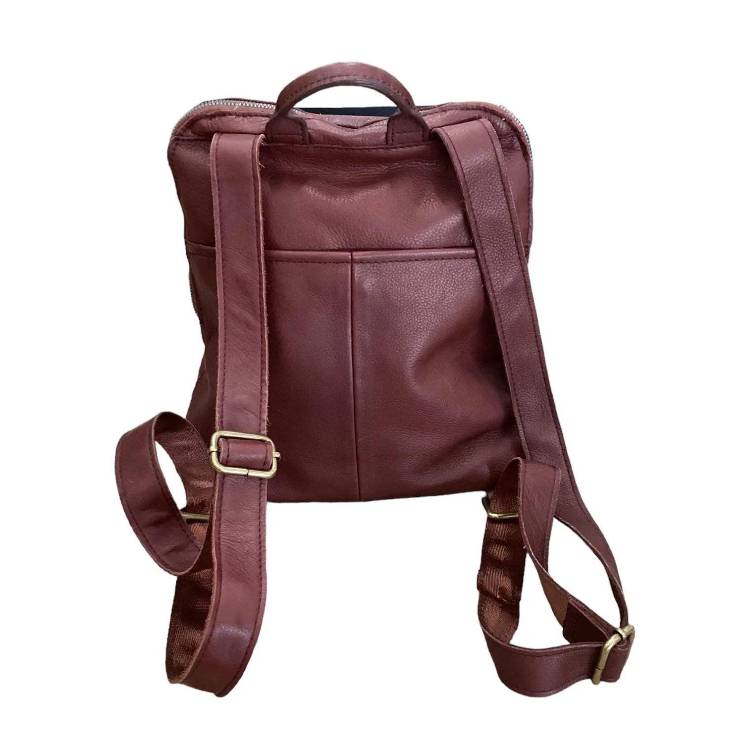 Backpack Leather Cmb, Size Medium
