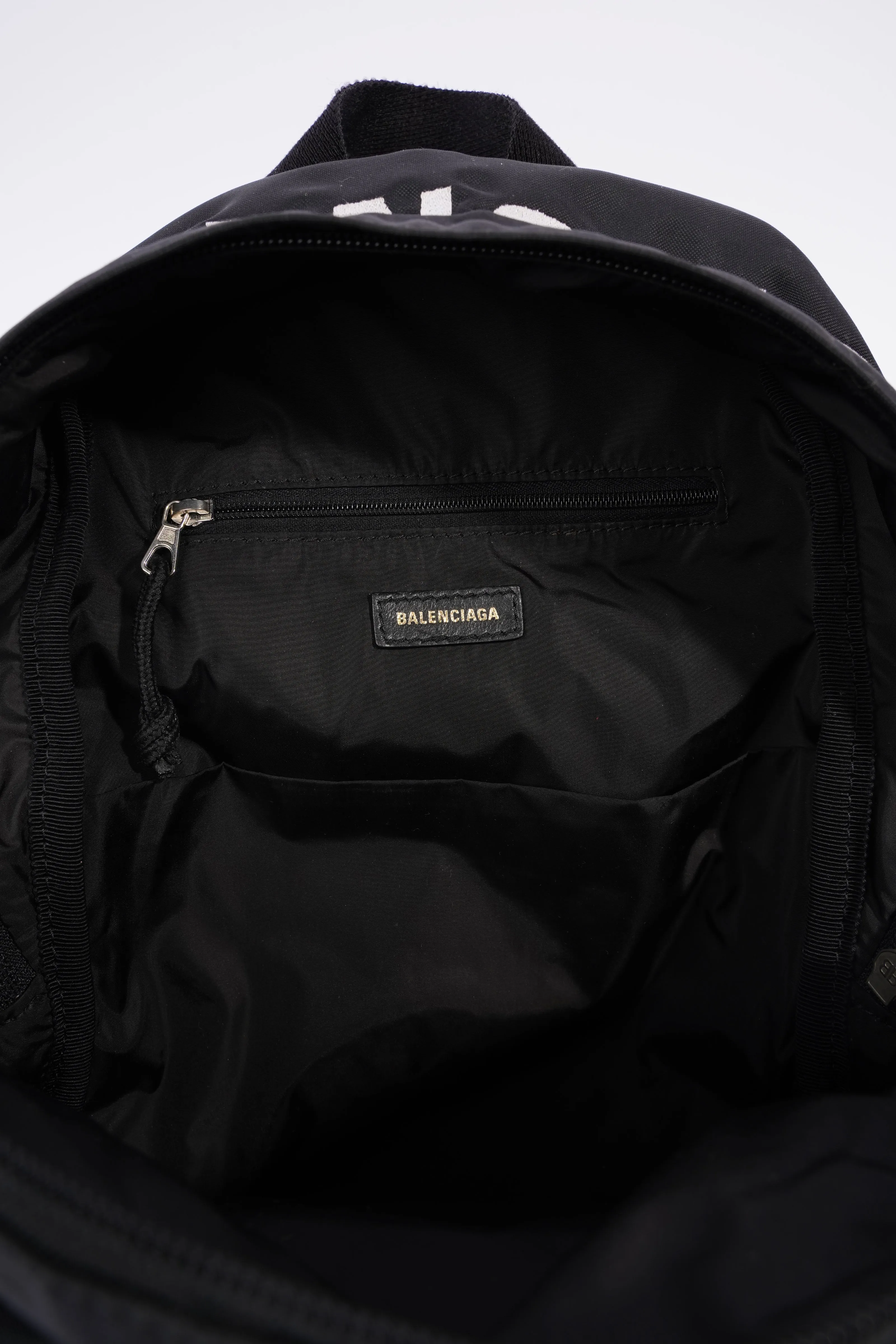 Balenciaga Sign Backpack Black Cotton Small