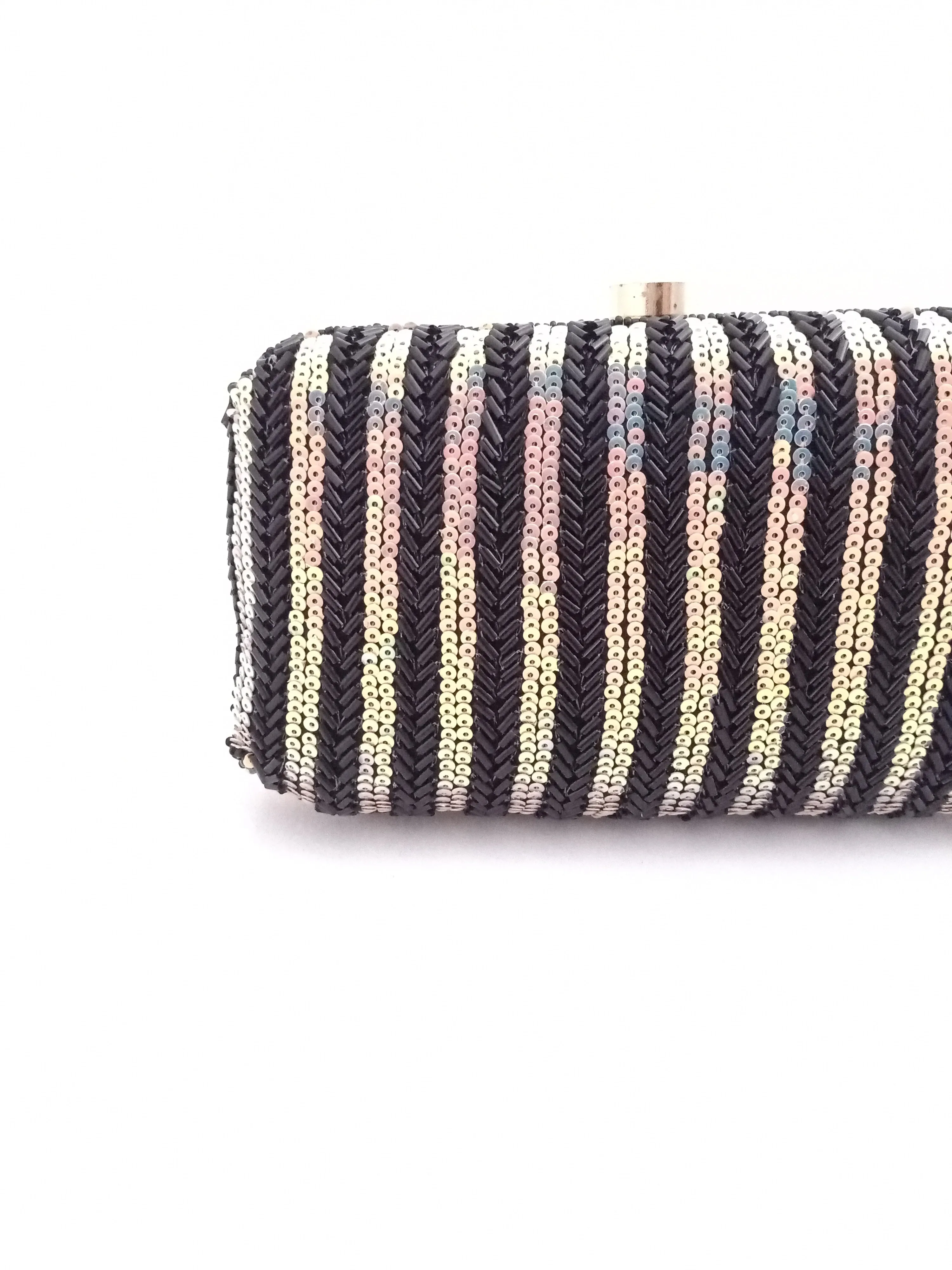 Black rainbow Sequin Clutch - Rent