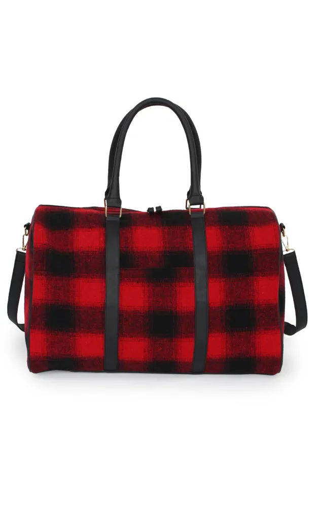 EBD10706 BUFFALO PATTERN DUFFLE BAG