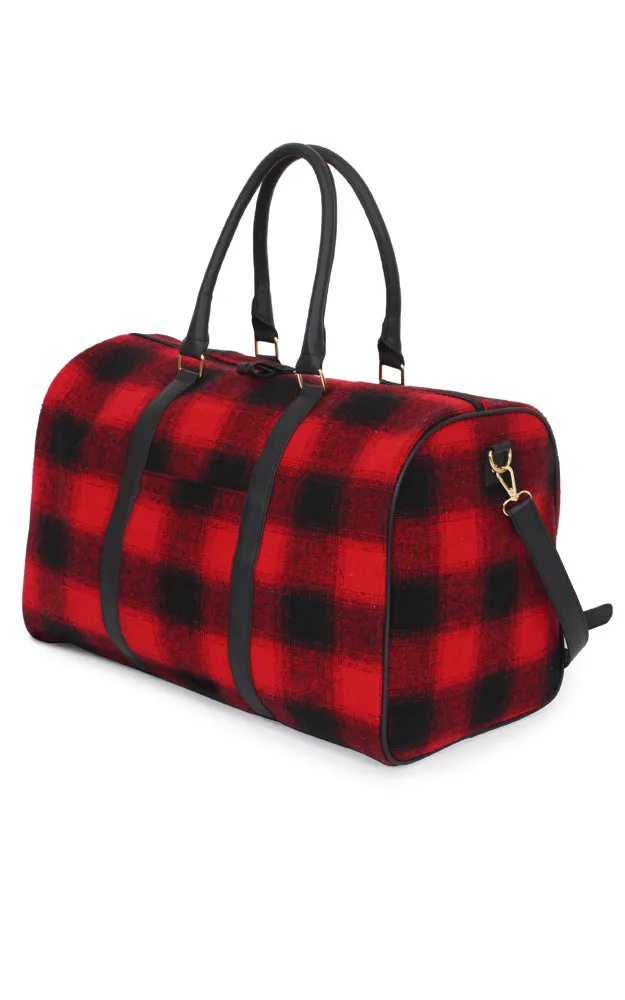 EBD10706 BUFFALO PATTERN DUFFLE BAG