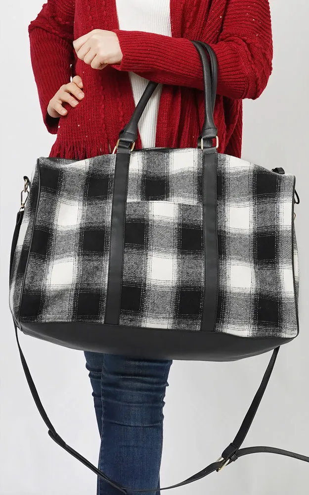 EBD10706 BUFFALO PATTERN DUFFLE BAG